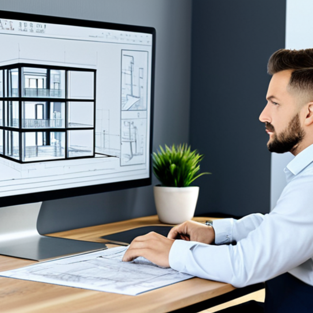 Modern Architect at Work**

"A professional architect in a modern, fully clothed outfit (appropriate attire), working at a large desk in a bright and spacious office. Architectural plans and digital design software are visible on the screen. The atmosphere is creative and focused. Safe for work, appropriate content, professional, perfect anatomy, correct proportions, well-formed hands, natural pose, high quality."

**