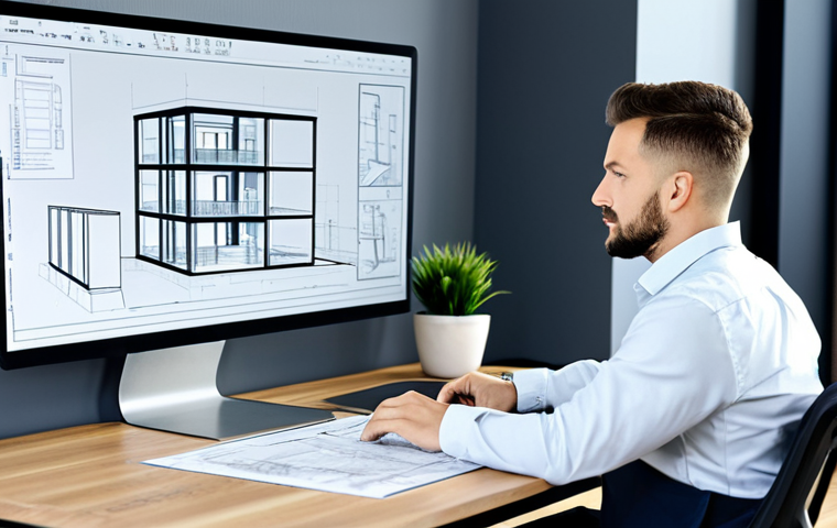 Modern Architect at Work**

"A professional architect in a modern, fully clothed outfit (appropriate attire), working at a large desk in a bright and spacious office. Architectural plans and digital design software are visible on the screen. The atmosphere is creative and focused. Safe for work, appropriate content, professional, perfect anatomy, correct proportions, well-formed hands, natural pose, high quality."

**